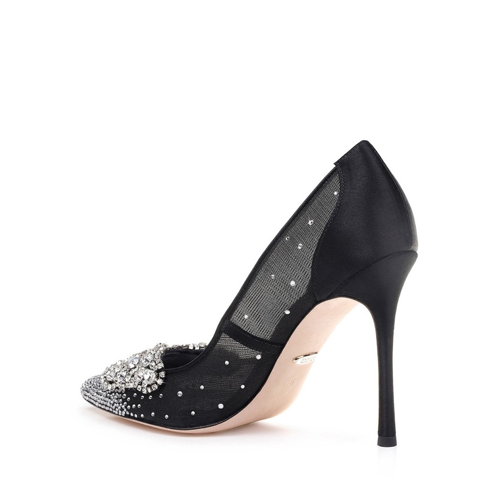 Badgley Mischka Collection - Quintana Crystal Embellished Pointed Toe Pump - Picture 6 of 12